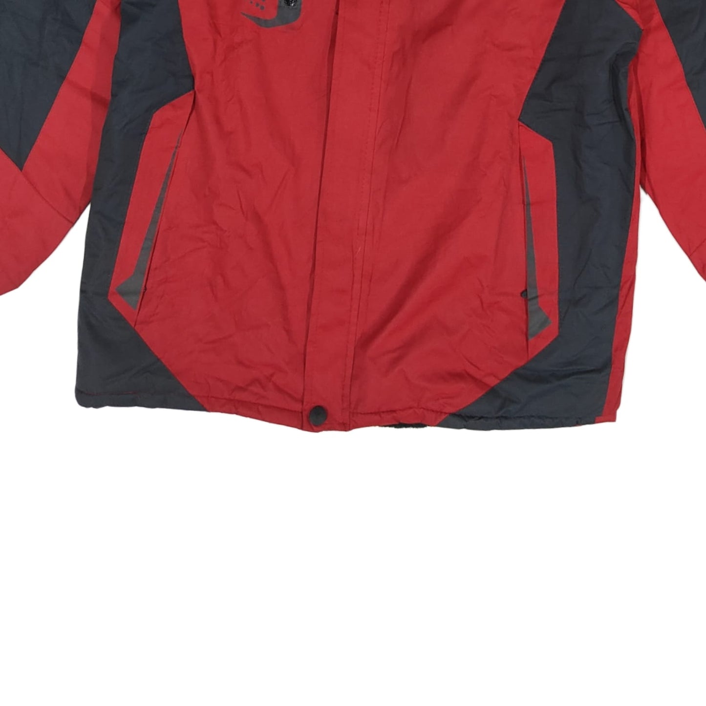Men’s Hooded Jacket - Red & Grey (XL)