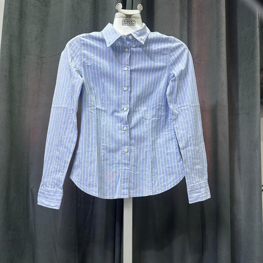 H&M Women’s Fitted Shirt - Blue (2XS)