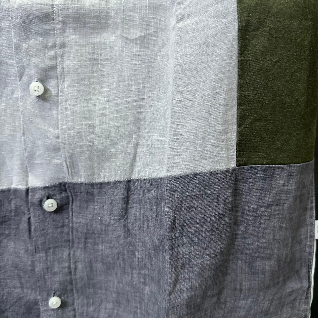 Men’s Shirt - White & Grey (L)