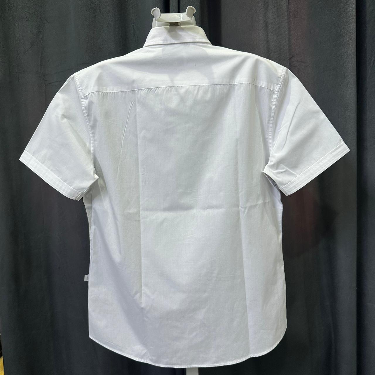 Men’s Shirt - White & Grey (L)