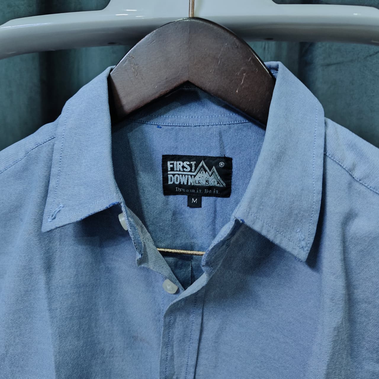 First Down USA Men’s Shirt- Sky Blue (L)