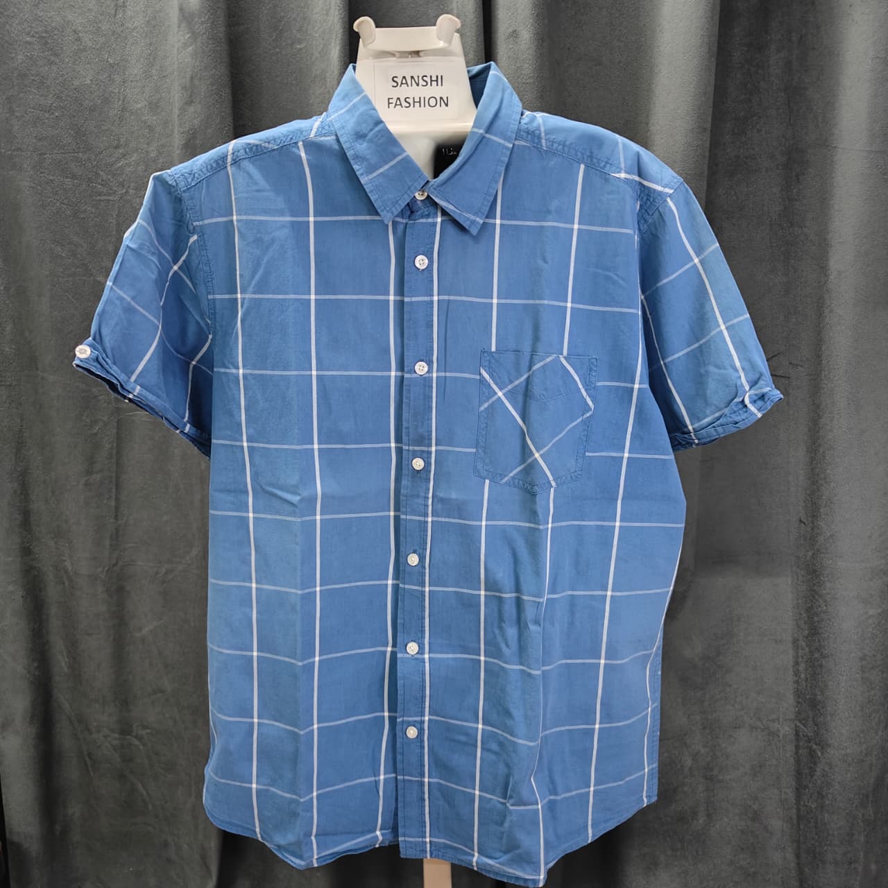 Identic Men's Shirt- Navy Blue(4XL)
