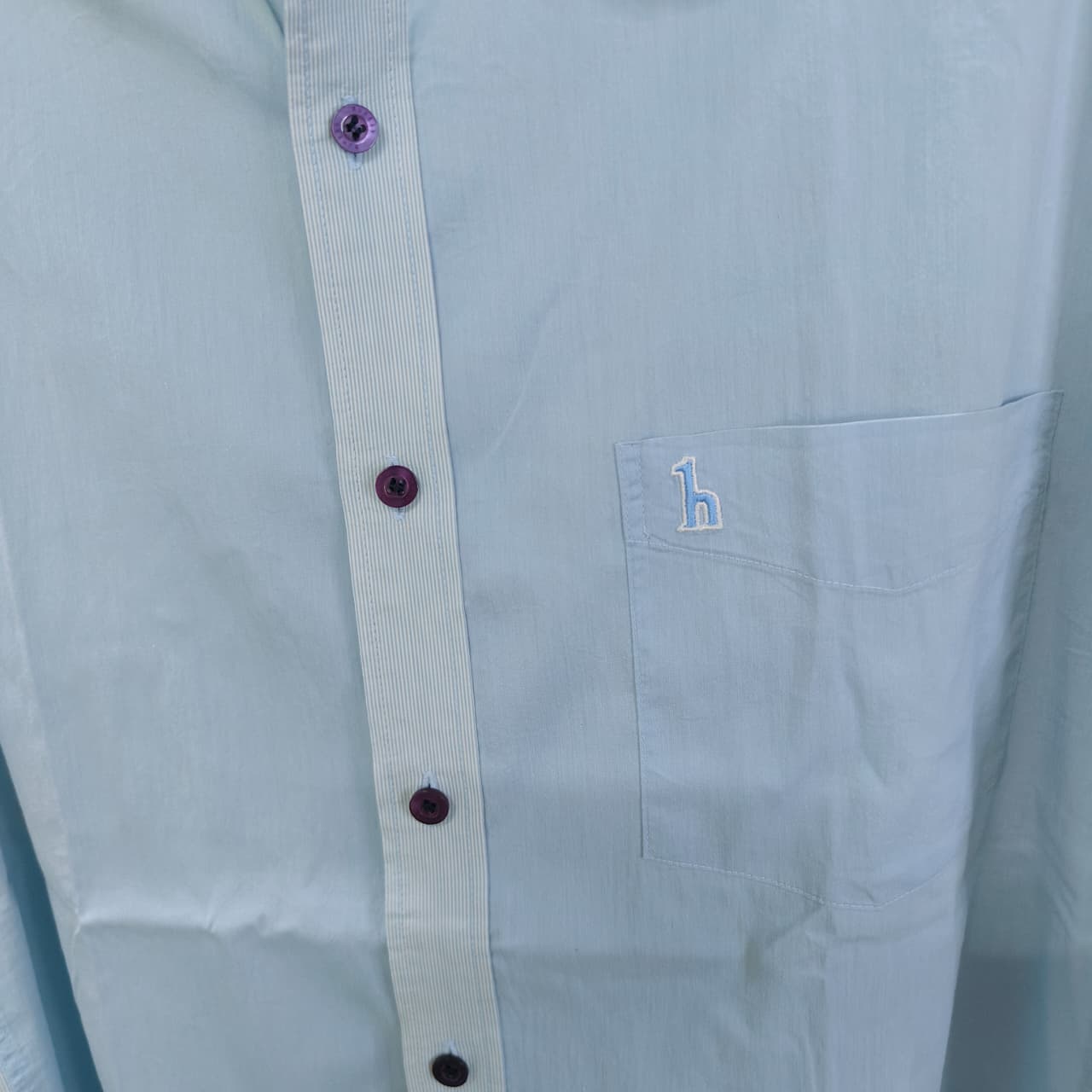 RUHESY Men's Shirt- Sky Blue(XL)