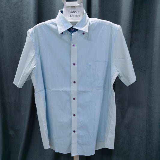 RUHESY Men's Shirt- Sky Blue(XL)