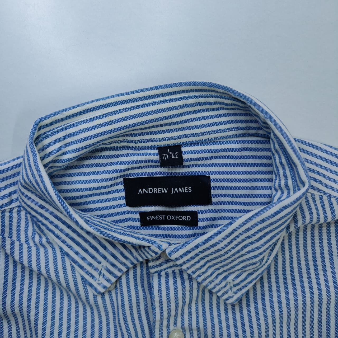 Andrew James Men's Shirt-  Sky Blue STRIPE (3XL)