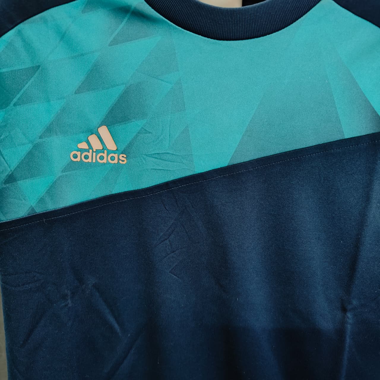 UEFA Champions League Adidas Men's T-Shirt - Sky & Navy Blue (XS)