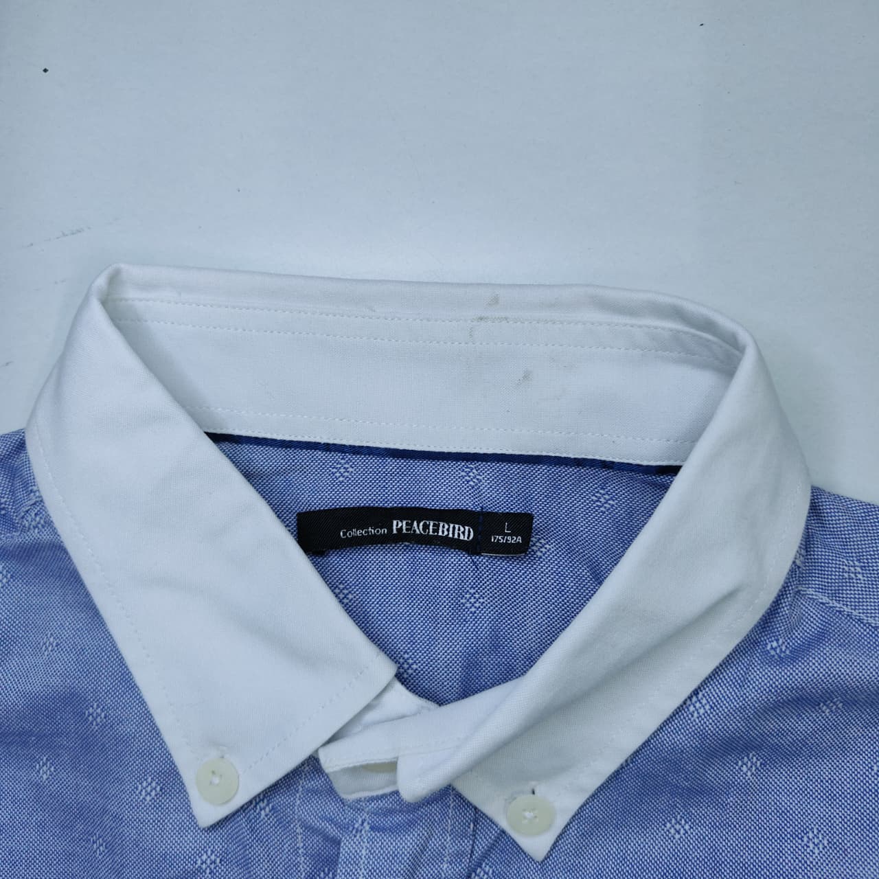 PEACEBIRD Men's Shirt- Sky Blue(S)