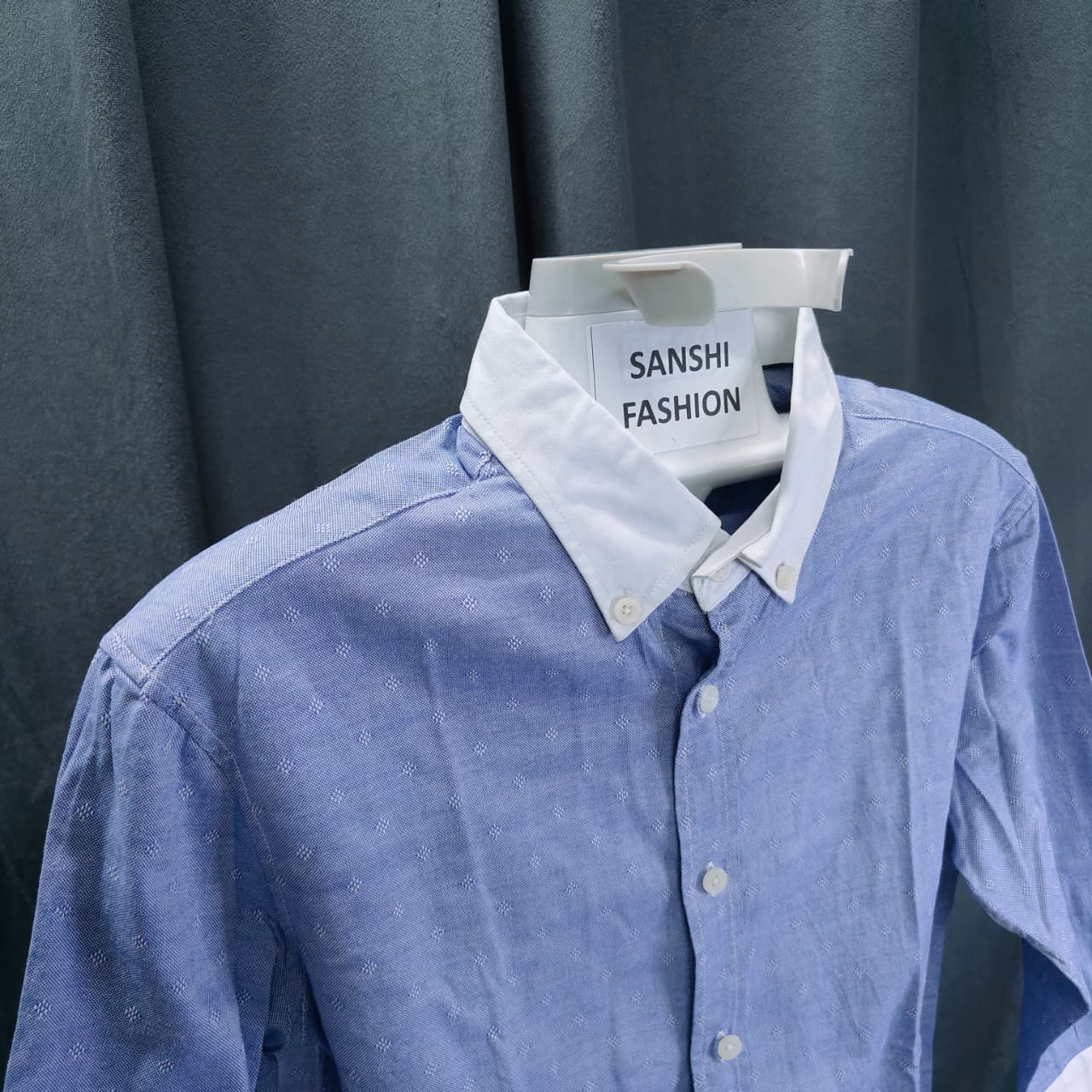 PEACEBIRD Men's Shirt- Sky Blue(S)