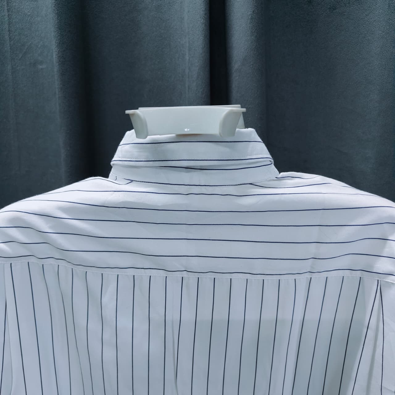 Men's Shirt- Navy white stripe(XL)