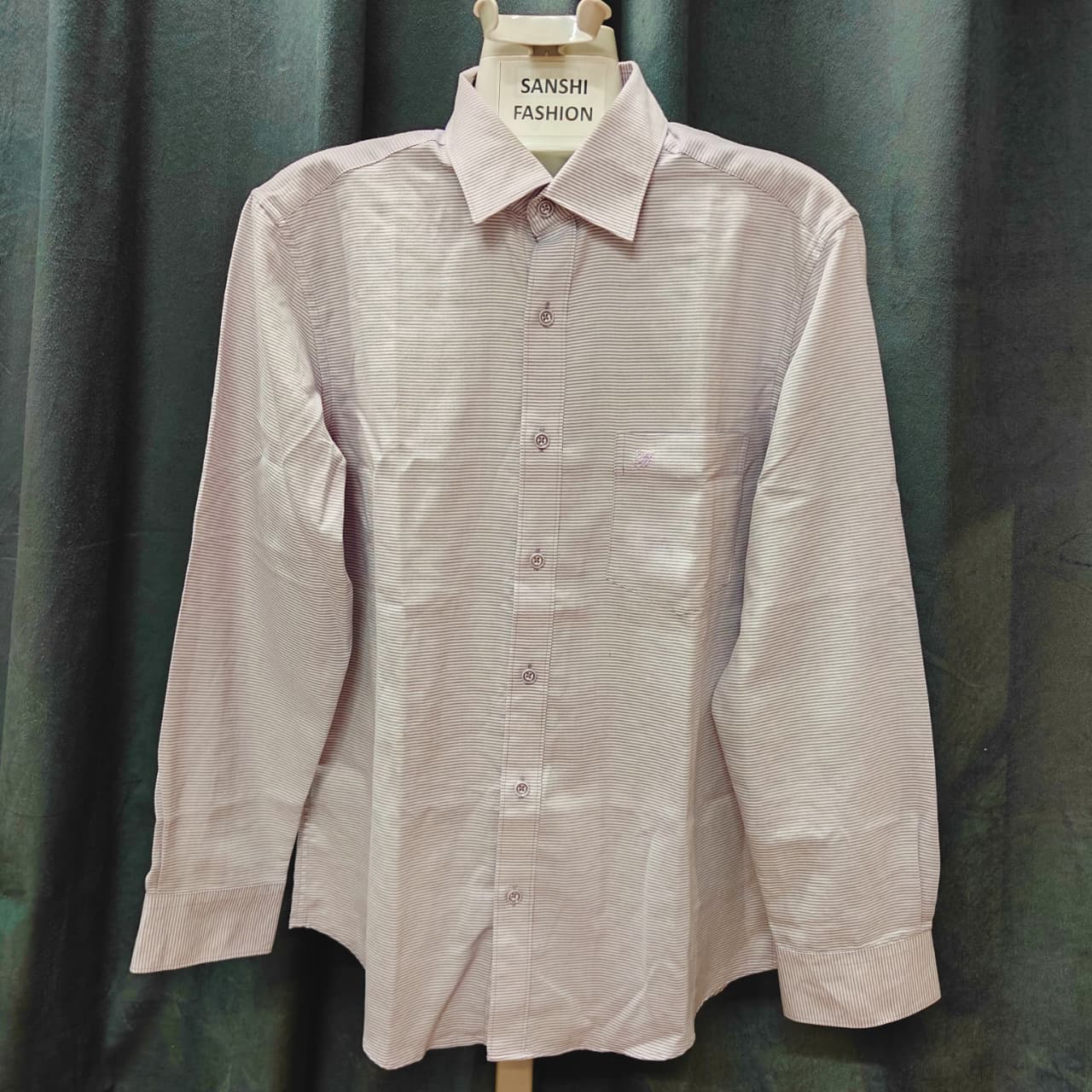TREMOLO Men's Shirt- Purple Striped (M)