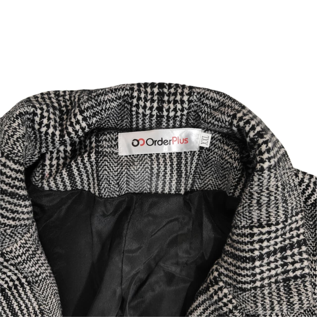 Women's Coat - Black & White Checkered (4XL)