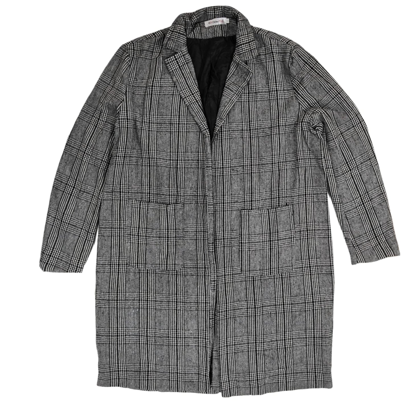 Women's Coat - Black & White Checkered (4XL)