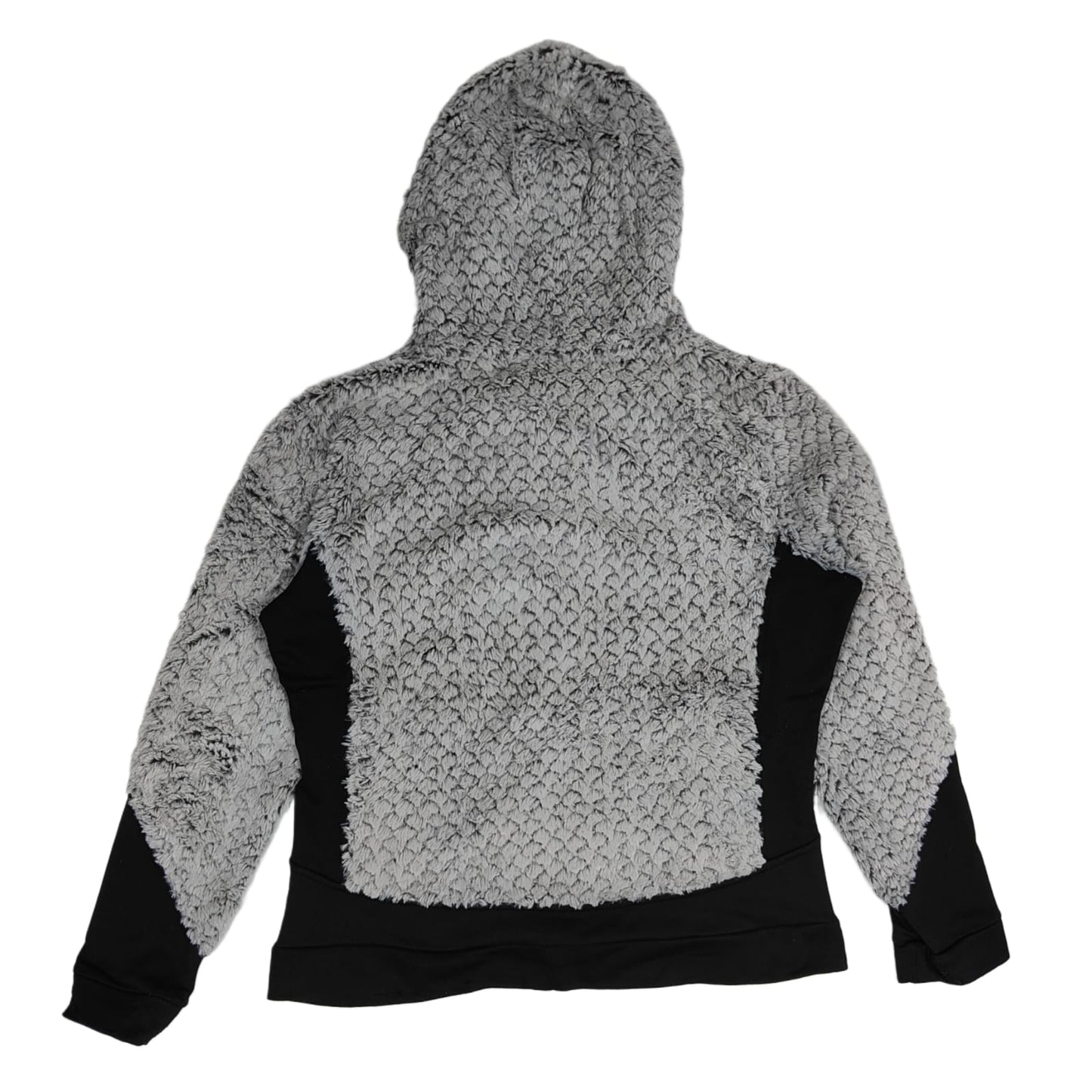 AULP Women's Hooded Fleece Jacket - Black & White (L)