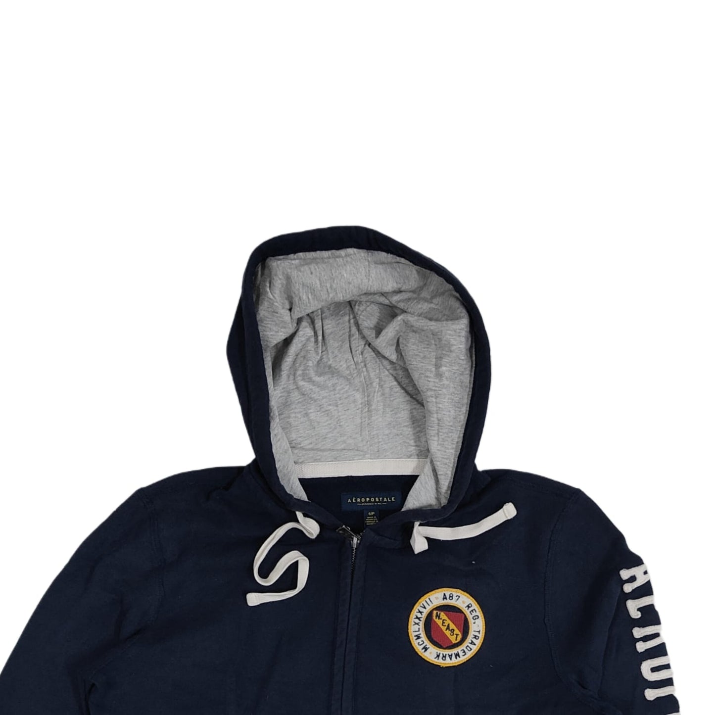 Aéropostale Men's Hooded Jacket - Navy Blue (L)