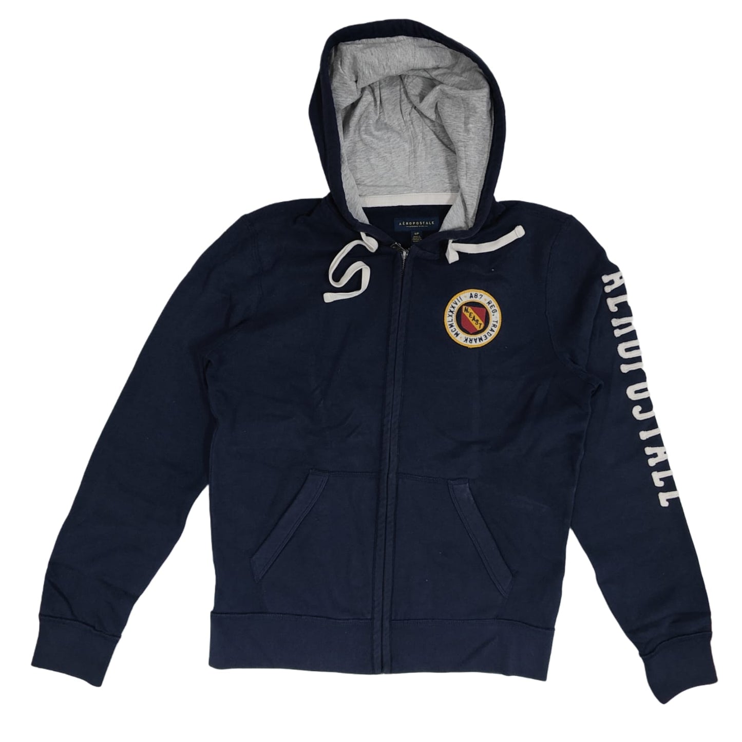Aéropostale Men's Hooded Jacket - Navy Blue (L)