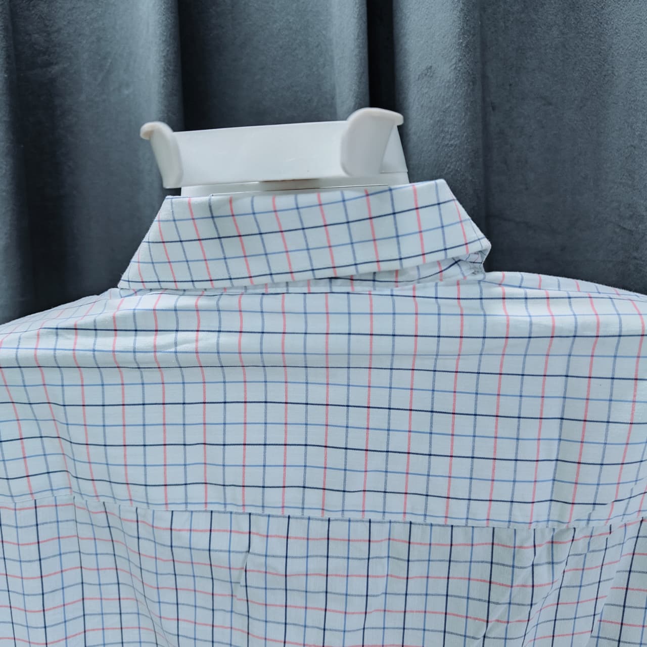 Scorpio Men's Linen Shirt-  Checkered Sky Blue(XXL)
