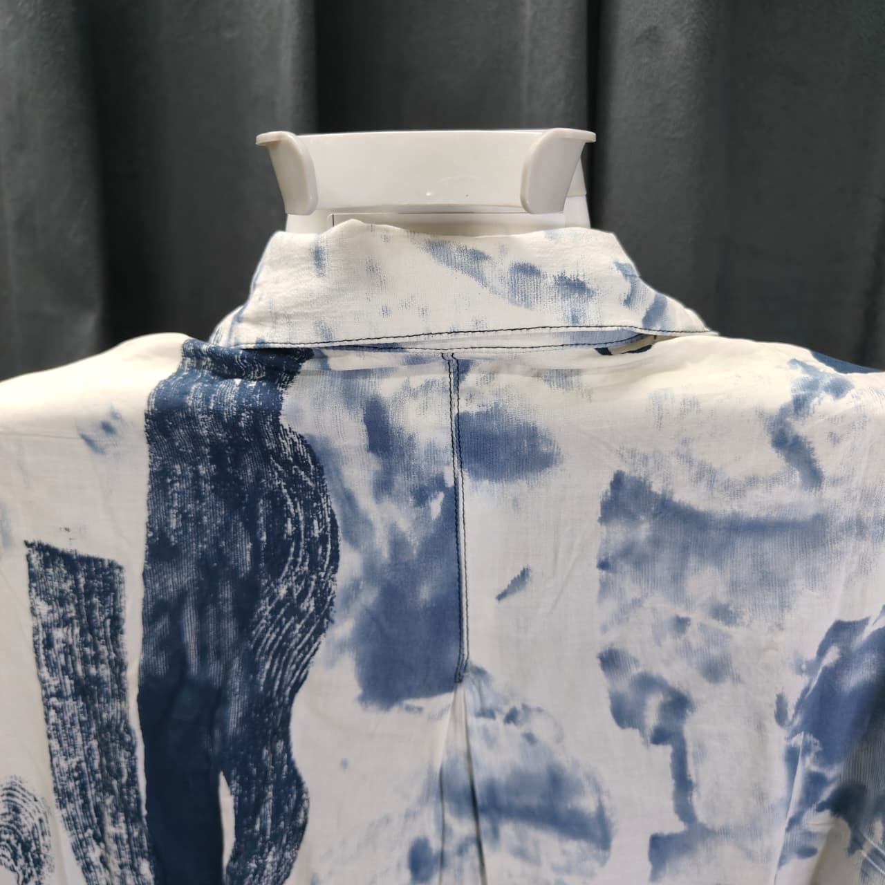 Megadyne Homme Men's Shirt- Navy Blue & White (XXL)