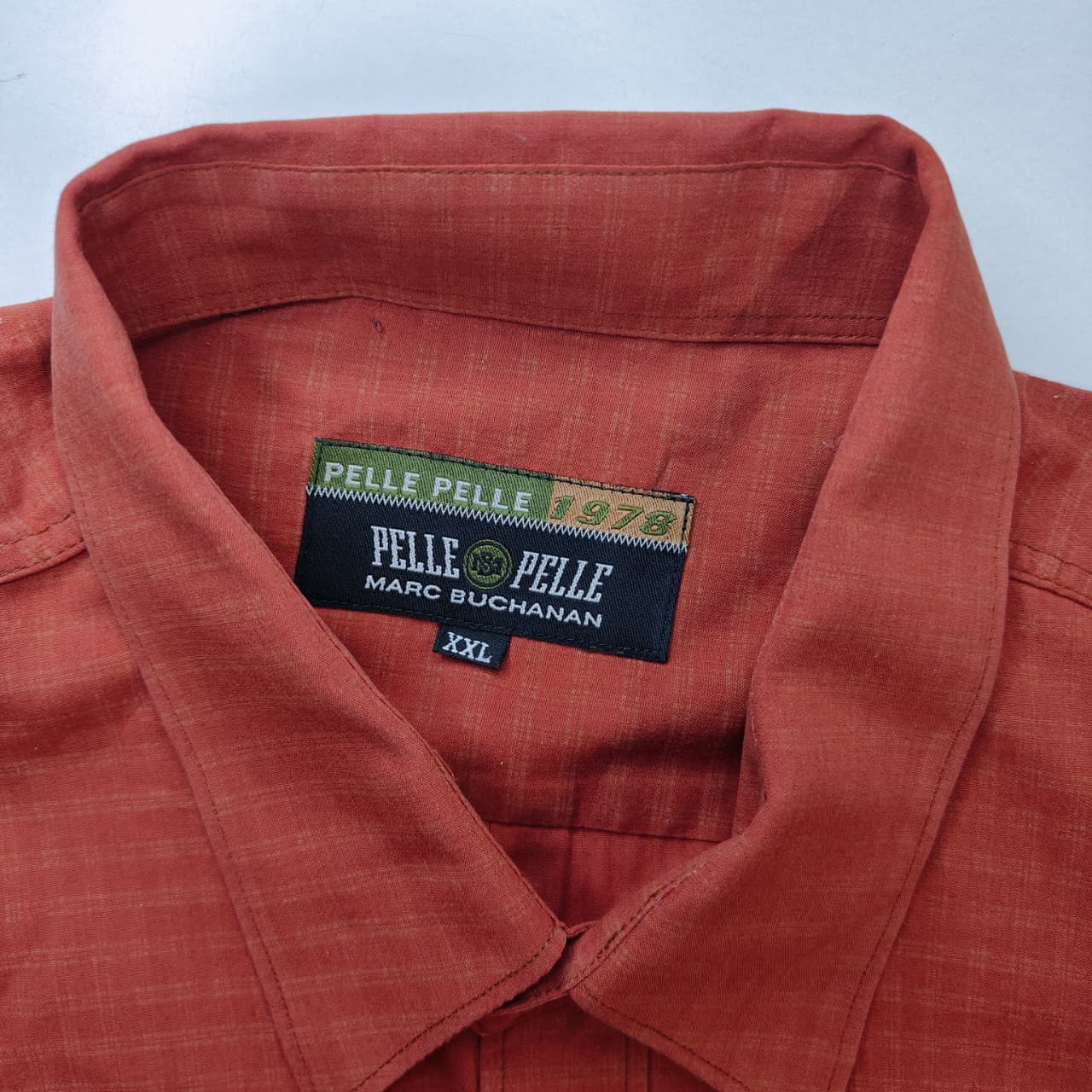 Pelle Pelle Men's Shirt- Orange (5XL)