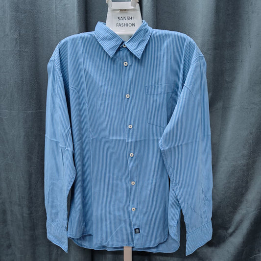 Tom Tailor Men's Shirt- Navy Striped (4XL)